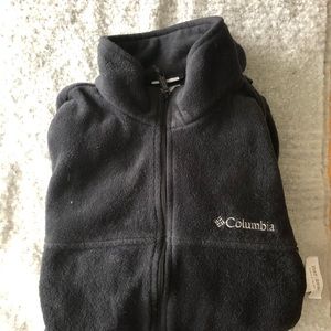 Columbia full zip black fleece size large